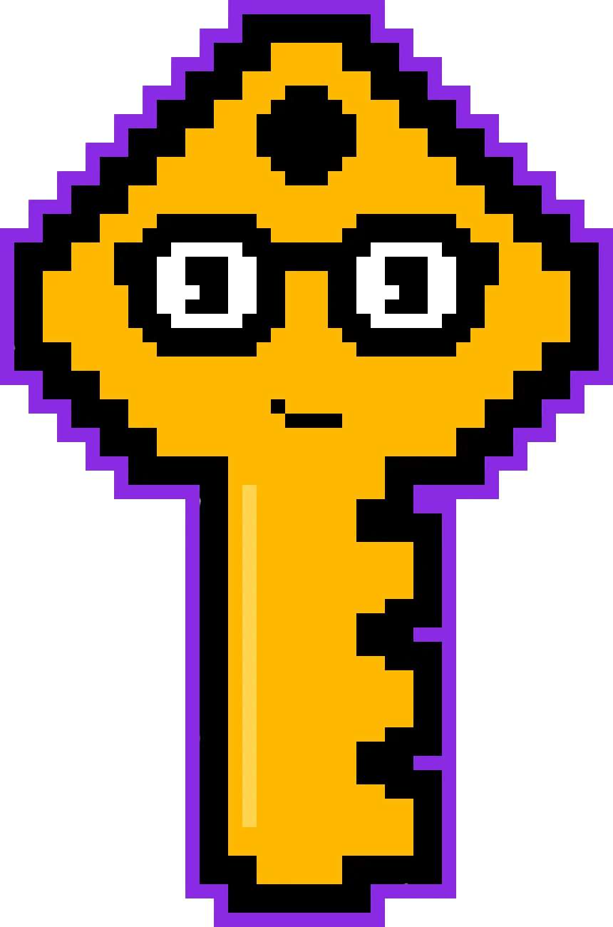DorKey pixel key mascot logo